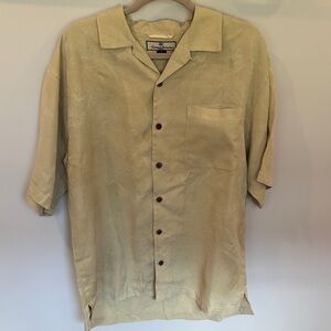 Tommy Bahama Men's Short-Sleeve Camp Shirt in Light Cream